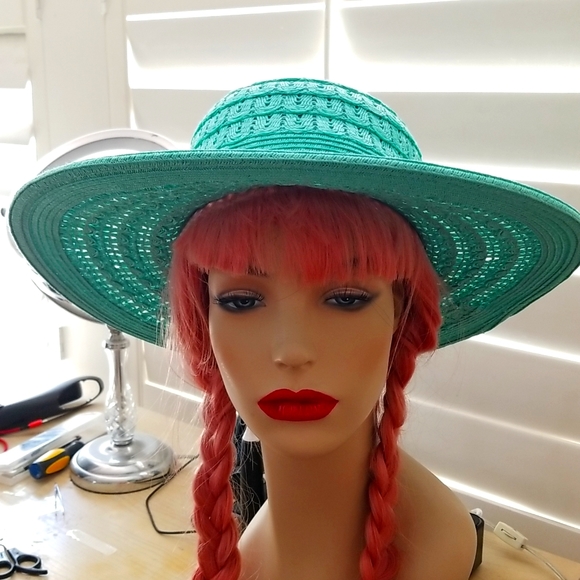 C&C California Accessories - Ladies Aqua Sun Hat C.C Exclusive